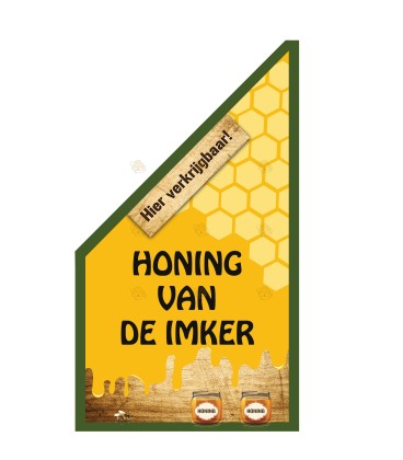Kioskvlag "Honing van de imker", in rood of groen