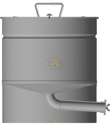 Konisch aftapvat RVS 50 liter (70 kg)