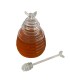Glazen honingpotje klein en 350 gram honing