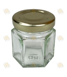 45 ml of 50 gram honingpot zonder deksel, hexagonaal model (6-hoekig)