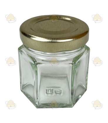 45 ml of 50 gram honingpot zonder deksel, hexagonaal model (6-hoekig)