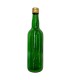 Groene porto fles met metalen draaidop, per 12 stuks