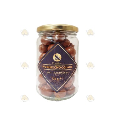 Honingchocolade met hazelnoten - 125 gr