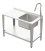 Honingproductietafel met spoelbak en kraan RVS - 150 cm