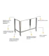 Verrijdbare werktafel RVS - 120 cm