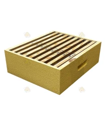 Langstroth US enkelwandige honingkamer - pastel geel geverfd Langstroth US enkelwandige honingkamer - pastel geel geverfd