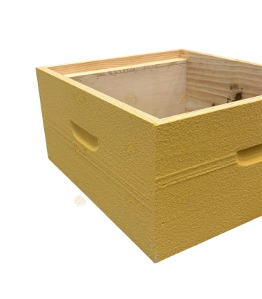 Broedkamer Spaarkast grenen - lichtgeel geverfd