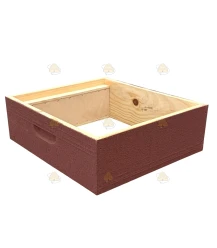 Honingkamer Spaarkast grenen - terracotta geverfd