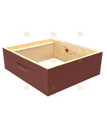 Honingkamer Spaarkast grenen - terracotta geverfd