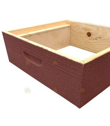 Honingkamer Spaarkast grenen - terracotta geverfd