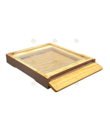 Bodem Spaarkast grenen - bruin geverfd