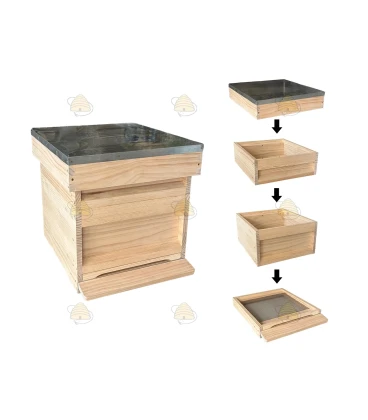 Pre-Sale: Spaarkast bijenkast Easy Grip  grenen (1bk, 1hk) Budget - Bouwpakket