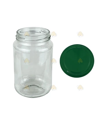 Ronde glazen potten 60 stuks - 375 ml / 450 gram, met keuze uit deksels (TO 63 mm)
