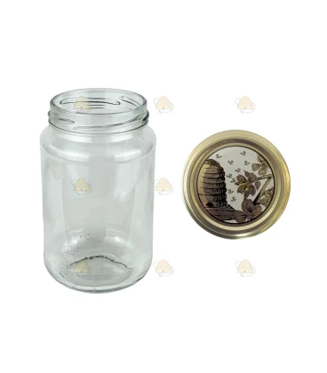 Ronde glazen potten 60 stuks - 375 ml / 450 gram, met keuze uit deksels (TO 63 mm)