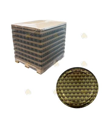 Pallet ronde glazen potten 2048 stuks - 375 ml / 450 gram, met keuze uit deksels (TO 63 mm) - GRATIS VERZENDING