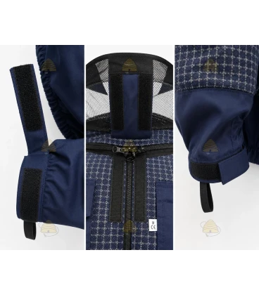 Wespenbestrijding jack AirFree, ronde kap navy - BeeFun®