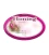 Ovaal roze honingetiket