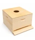 Spaarkast houten dekplank 47,2 x 42,1 cm (met / zonder voeropening)