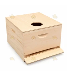 Spaarkast houten dekplank 47,2 x 42,1 cm (met / zonder voeropening)