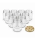 Ronde glazen potten 60 stuks - 212 ml / 250 gram, met keuze uit deksels (TO 63 mm)