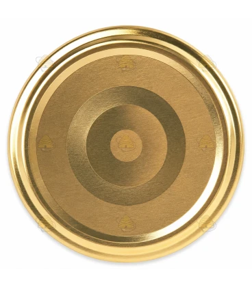 Deksel Goudkleurig, 63 mm TO (klik knop / RSB), 20 stuks