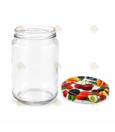 Ronde glazen potten 36 stuks - 750 ml / 1000 gram, met keuze uit deksels (TO 82 mm)