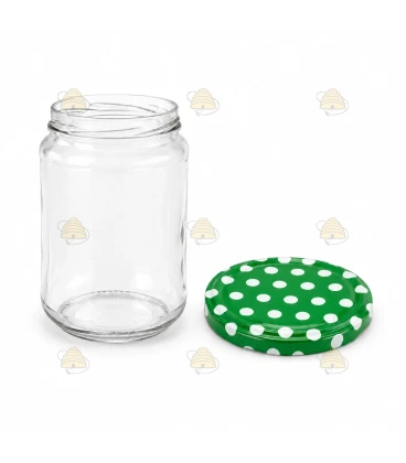 Ronde glazen potten 36 stuks - 750 ml / 1000 gram, met keuze uit deksels (TO 82 mm)