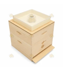 Voerbak 6 liter transparant deksel opening midden