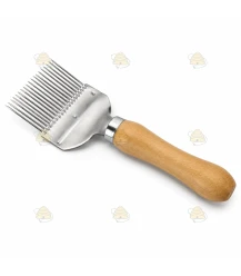 Ontzegelvork rechte tanden hout