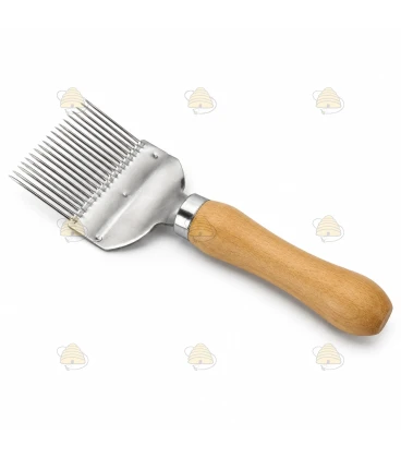 Ontzegelvork rechte tanden hout