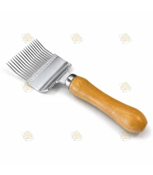 Ontzegelvork gebogen tanden hout