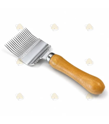 Ontzegelvork gebogen tanden hout