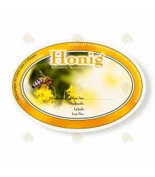 Ovaal geel honingetiket - Duitstalig