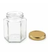 Hexagonale pot 390ml / 500g, met deksel