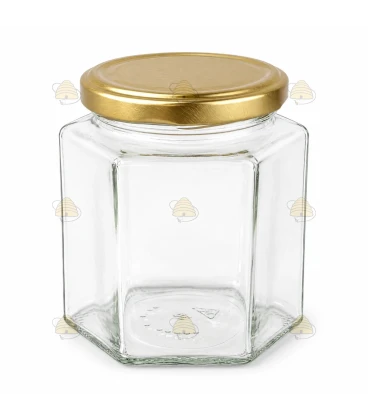 Hexagonale pot 390ml / 500g, met deksel