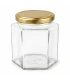 Hexagonale pot 390ml / 500g, met deksel
