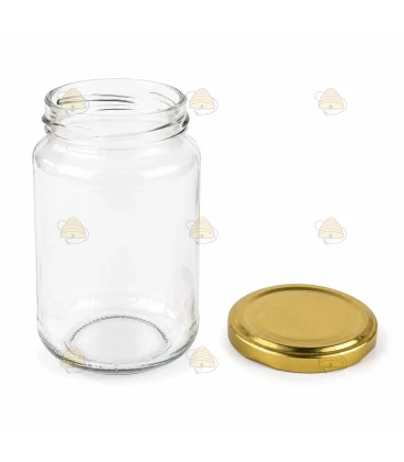 Ronde glazen potten - 375 ml / 450 gram, met deksel (TO 63 mm)
