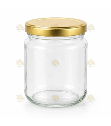 Ronde glazen potten - 212 ml / 250 gram, met deksel (TO 63 mm)