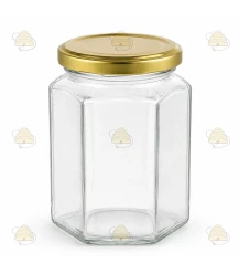 Hexagonale pot 278ml / 350g, met deksel