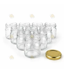 Ronde glazen potten 92 stuks - 40 ml / 50 gram, met keuze uit deksels (TO 43 mm)