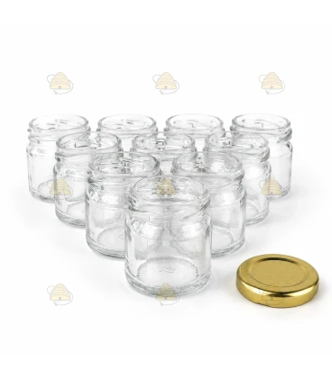 Ronde glazen potten 92 stuks - 40 ml / 50 gram, met keuze uit deksels (TO 43 mm)
