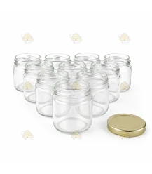 Ronde glazen potten 90 stuks - 110 ml / 125 gram, met keuze uit deksels (TO 53 mm)