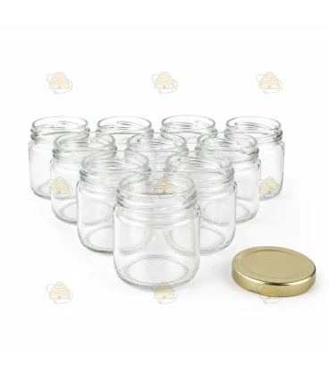 Ronde glazen potten 90 stuks - 110 ml / 125 gram, met keuze uit deksels (TO 53 mm)