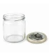 Ronde glazen potten 36 stuks - 388 ml / 500 gram, met keuze uit deksels (TO 82 mm)