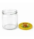 Ronde glazen potten 36 stuks - 388 ml / 500 gram, met keuze uit deksels (TO 82 mm)