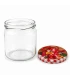 Ronde glazen potten 36 stuks - 388 ml / 500 gram, met keuze uit deksels (TO 82 mm)
