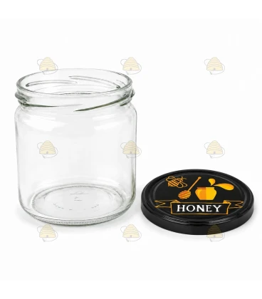 Ronde glazen potten 36 stuks - 388 ml / 500 gram, met keuze uit deksels (TO 82 mm)