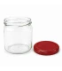 Ronde glazen potten 36 stuks - 388 ml / 500 gram, met keuze uit deksels (TO 82 mm)