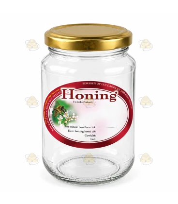 Ovaal rood honingetiket