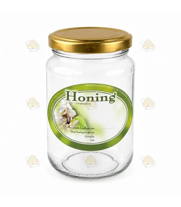 Ovaal groen honingetiket